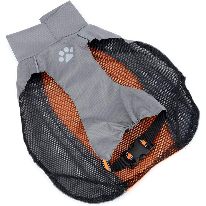 Водонепроникна куртка для собак Selmai, велика, з відбиваючими елементами, вітрозахисна, тепла жилетка, одяг для собак середніх та французьких бульдогів, для прогулянок, спорту та активного відпочинку в холодну погоду, оранжевого кольору, розмір 5XL