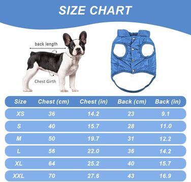 Зимовий одяг для собак Meioro: тепла куртка, флісова жилетка, м'який светшот для малих та середніх собак (XS, блакитний)