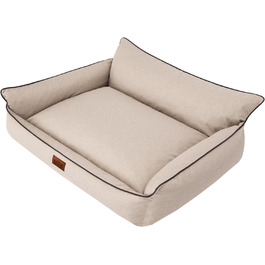 Ліжко для собак DOGGY, XXL, 106 x 80 см, бежеве, екологічне полотно