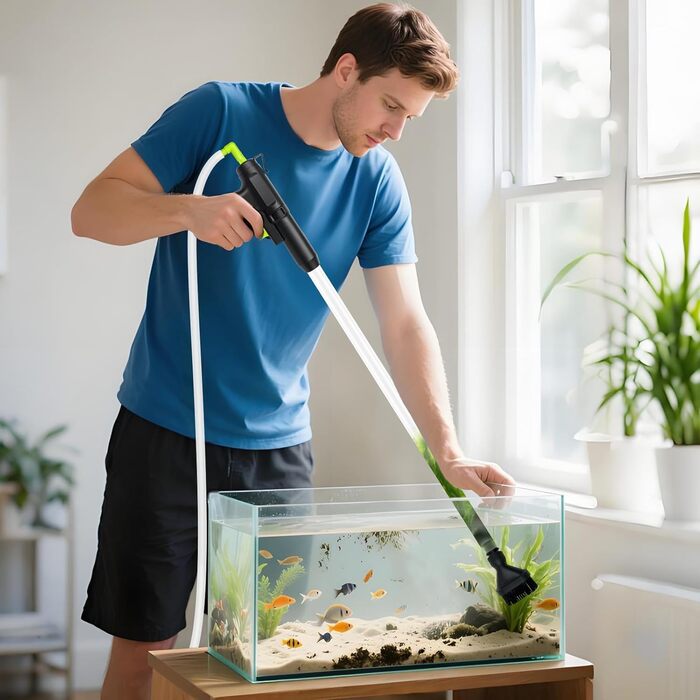 Набір для акваріума Ecoret-Pro 5 в 1: відсмоктувач мулу, чищення, фільтрація, видалення водоростей