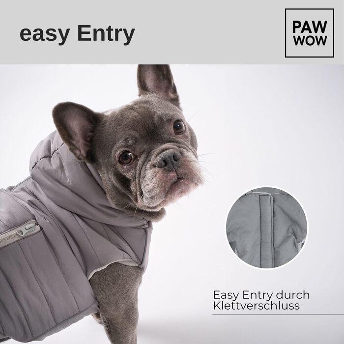 IMMI Куртка для собак | Тепла куртка для собак різних розмірів (Сірий, L)
