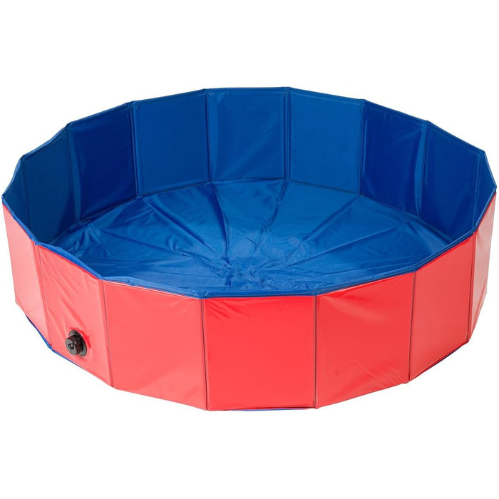Складаний басейн для собак Sweetypet XL 120x30 см, червоний, із нековзким дном
