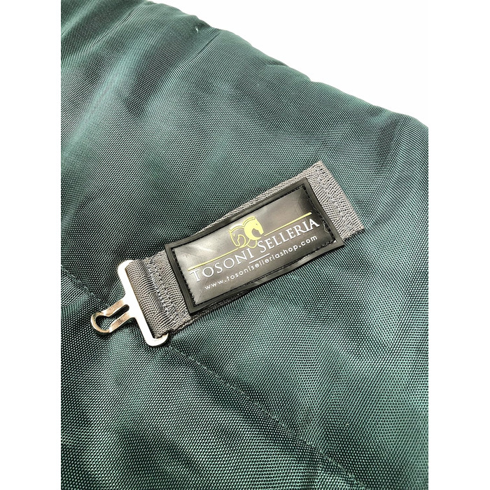 Зимова ковдра для коня 500g, утеплена, м'яка, зручна, для стійла, чорна, зелена, 162 см