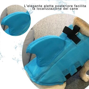 Жилет рятувальний для собак, Paddelvogel, великий розмір XXL, блакитний, з регулюванням