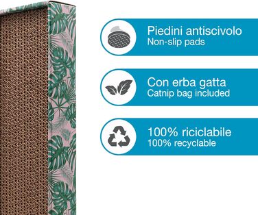 Котячий будиночок-когтеточка Croci з картону, 2-шаровий, для дорослих котів, 42x35x50 см, 1 шт.