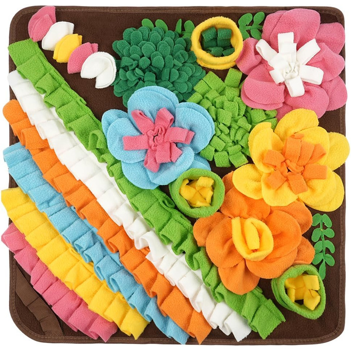 Килимок-нюхалка для собак Schnüffelteppich, інтерактивна іграшка-нюхалка для собак, килимок для дресирування цуценят, 50x50 см, коричневий