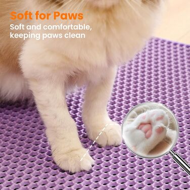 Килимок для котячого туалету Petinstinct, XXL, 116x66 см, фіолетовий