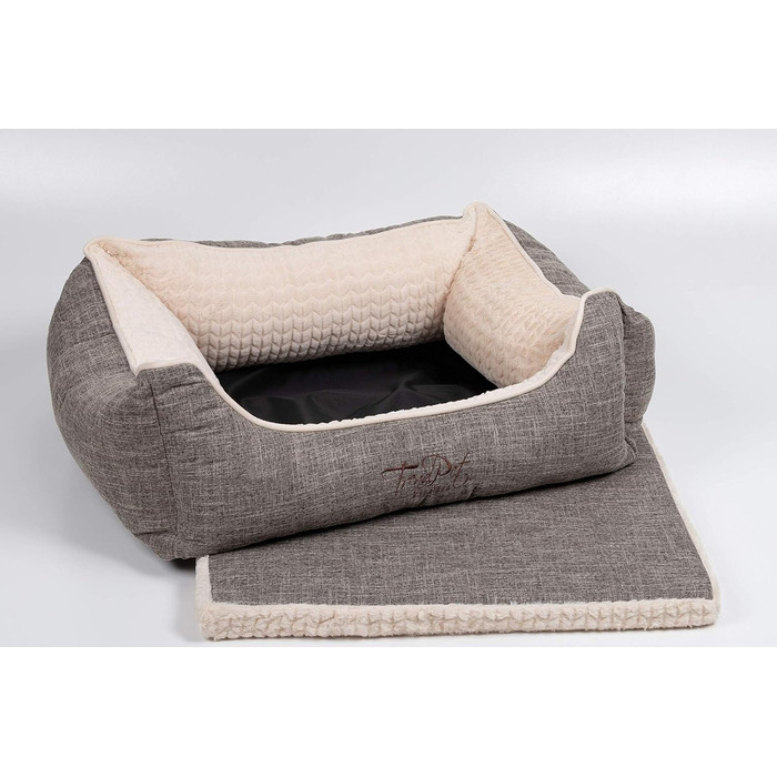 TrendPet VitaBed Бежеве - Ортопедичне ліжко для собак з 5см Memory Foam (100x90 см)