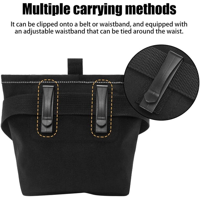 Сумка для ласощів для собак DONGKER з магнітним закриттям, поясна сумка для ласощів для тренувань та виховання цуценят, швидке винагородження, чорна