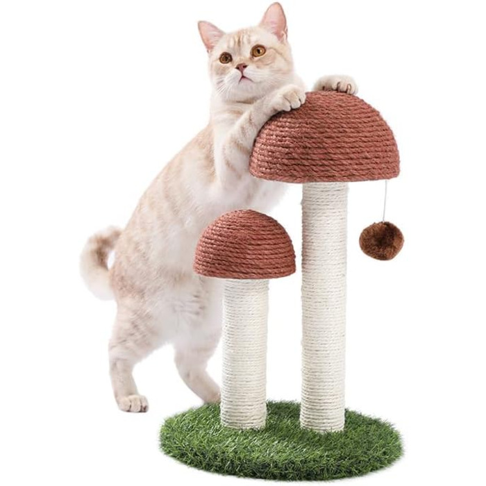 Кігтеточка PAWZ Road для кошенят та котів, кігтеточка-грибок з натурального сизалю, стимулює інстинкти котів