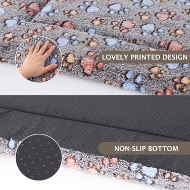 Ортопедичне ліжко для собак BVAGSS, миється, плюшеве, тепле, для собак маленьких, середніх та великих порід, XH083 (100x80 см, Колір: Кофе з лапками)