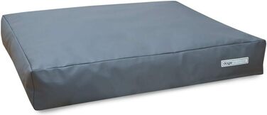 Ліжко для собак Big Pad з штучної шкіри, 140 x 110 см, XXL, сірий колір