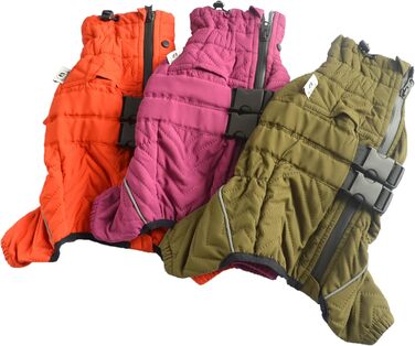 Теплий зимовий одяг для собак, двошаровий жилет, водонепроникний, вітронепроникний, з відбиваючими елементами, для Коргі та Такс, оливковий колір