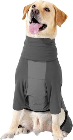 Водонепроникний зимовий одяг для собак: теплий зимовий теплий одяг з високим коміром для маленьких та середніх собак, прогулянки, туризм, кемпінг (Сірий M)