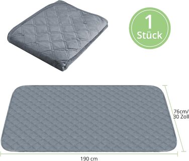 Водонепроникний килимок для собак, 137x208 см, захист для дивана, ліжка, автокрісла, сірий (Dunkelgrau B, S (76x190cm))