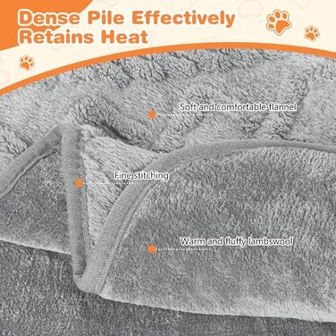 Водонепроникний плед для собак (150x128 см) - м'який та зручний для подорожей та дому