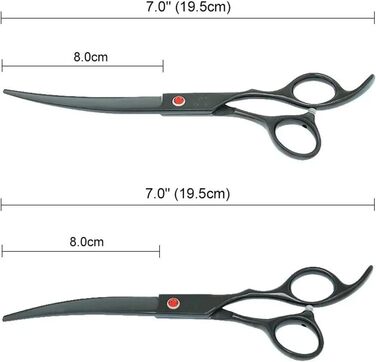 Професійний набір ножиць для грумінгу собак та котів 5 в 1: прямі, вигнуті, розріджуючі ножиці та гребінець для догляду за шерстю