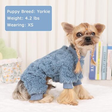 Теплий плед-світшот для собак, блакитний. Плед-світшот для маленьких собак, тепла одяг для цуценят, хакі, дівчатка, хлопчики, чихуахуа