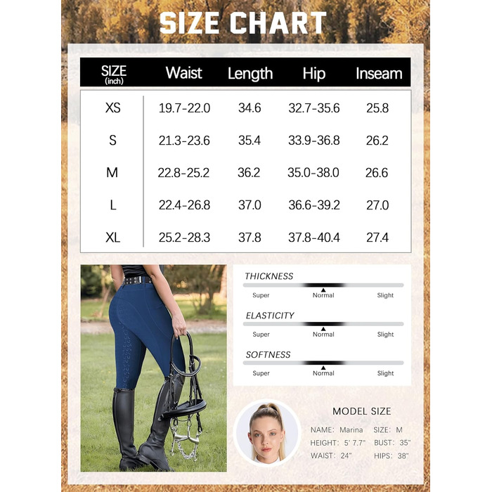 Жіночі штани для верхової їзди DMVOD з силіконовим зчепленням - зручні та стильні рейтузи для жінок (Блакитний, XS)