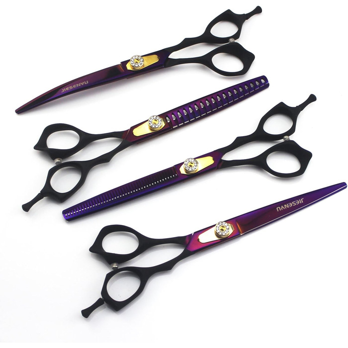 Набір професійних ножиць для грумінгу собак JIESENYU 7.0 дюймів (4 шт.)