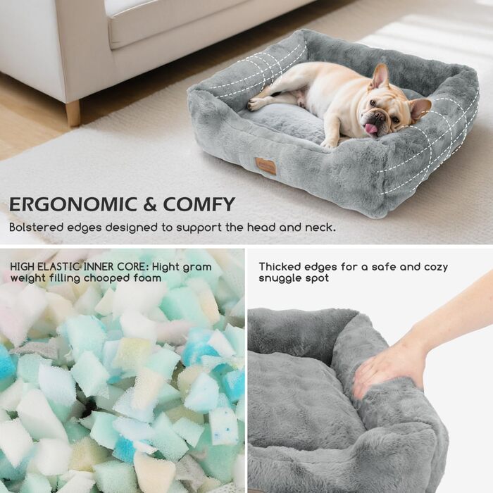 Крісло-лежанка для собак та котів Nobleza, 55x45x20 см, м'яке, знімний чохол, антиковзаюче дно