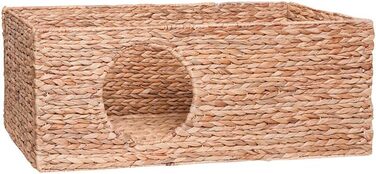 Клітка-будиночок для котів у шафу Billy, з натурального плетіння, для котів, дрібних тварин, кроликів, морських свинок, 75 x 29 x 25 см, матеріал: ротанг, плетиво