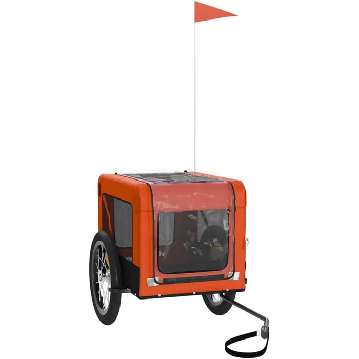 Причіп для велосипеда для собак Оранжево-чорний, Oxford-тканина та залізо, LH41939