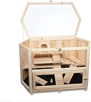 Клітка для хом'яка MATS з дерева, 90x55x55 см, для дому, клітка для дрібних тварин