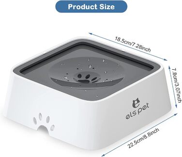 Тротуар для собак 1.5L, анти-розливання, для подорожей, годівниця для води для собак, для дому та авто