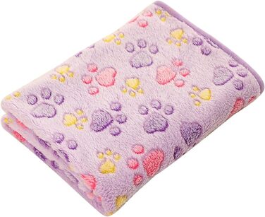 М'який теплий килимок для собак та котів з флісу, блакитний L (D-фіолетовий, Середній)