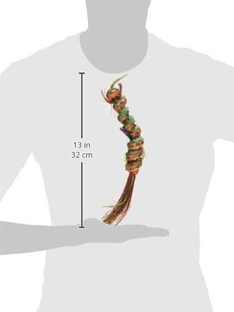 Іграшка для папуг Planet Pleasures Caterpillar, маленька, натуральна, асорті (середній розмір)