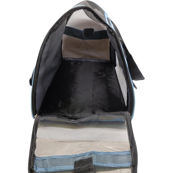 Переноска для котів та собак, м'яка, портативна, складана, бірюзова (Mittel-Blau)