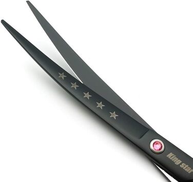 Набір професійних ножиць для грумінгу тварин Kingstar 8.0 дюймів (3 шт.) - прямі, витончувальні, вигнуті + гребінець