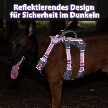 Шлейка Huntboo для собак - антистресова, з ручкою, для малеких, середніх та великих порід (S, M), лавандова