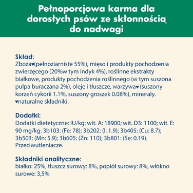 Корм для собак DOG CHOW Adult Light з індиком, 14 кг
