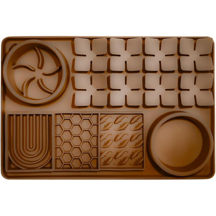 Килимок для повільного годування собак, антистрес, коричневий