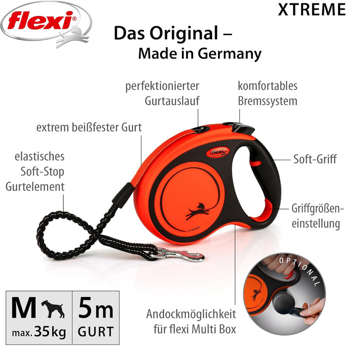 Повідок-рулетка FLEXI XTREME 5 м для собак до 35 кг