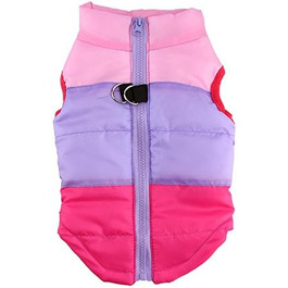 Зимовий теплий водонепроникний одяг для собак Idepet: куртка, пуловер, костюм для снігу. Розміри XS, S, M, L, M Rose
