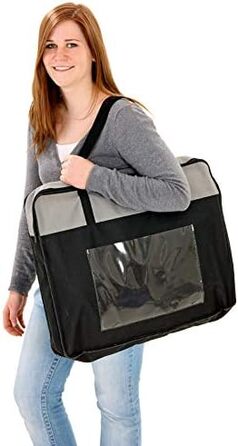 Karlie Smart Top Lounge L - лежанка для котів, сіра та чорна, розмір L (74x74x35 см)