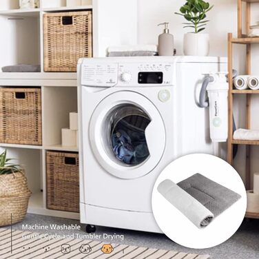 Килимок для собак та котів, 60x80 см, сірий - м'який, дихаючий, машинного прання