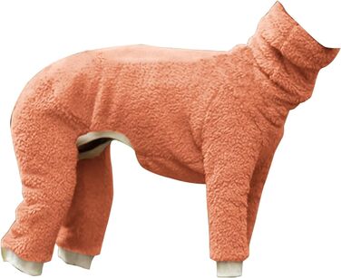 Зимовий комбінезон для собак – теплий флісовий костюм з принтом грейхаунд, високий комір, одяг для чотирилапих афганців (B, XXL)