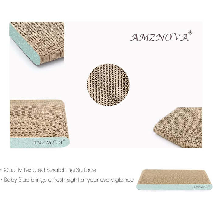 Кігтеточка для котів AMZNOVA з котячої м'яти, велика, блискуча рожево-золота (зелена), 43.2x17.8 см