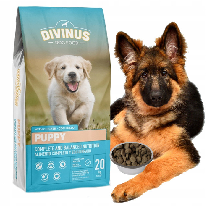 Сухий корм Divinus для цуценят з куркою, високобілковий, 20 кг