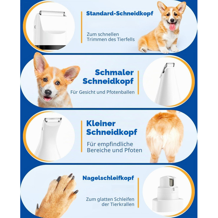 Професійний тример для собак Paw Trim Pro: безшумна водонепроникна машинка для стрижки шерсті на лапах, навколо очей, вух та обличчя (набір)