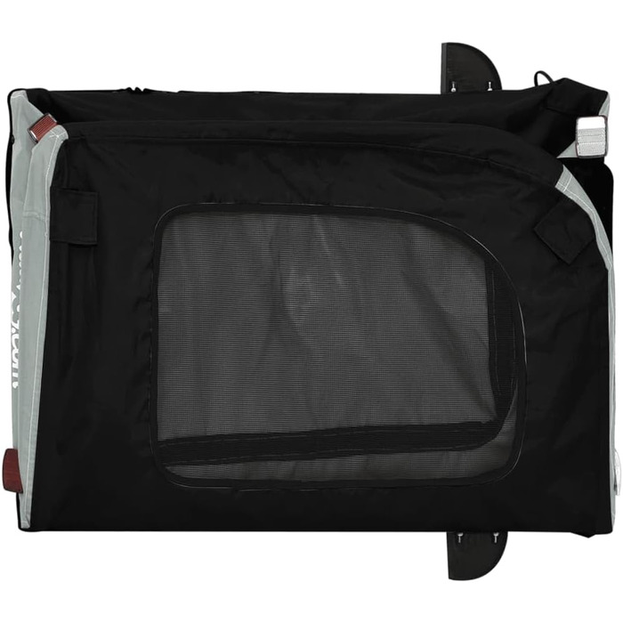 Festnight Причіп для велосипеда, переноска для собак, чорний та сірий (45 кг)