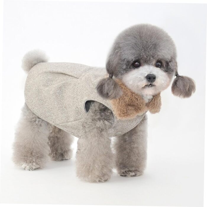 Тепла бавовняна жилетка для маленьких собак. М'який одяг для цуценят, халат для домашніх тварин на осінь та зиму. Комфортний костюм для вигулу на вулиці. Розмір до 5 кг.