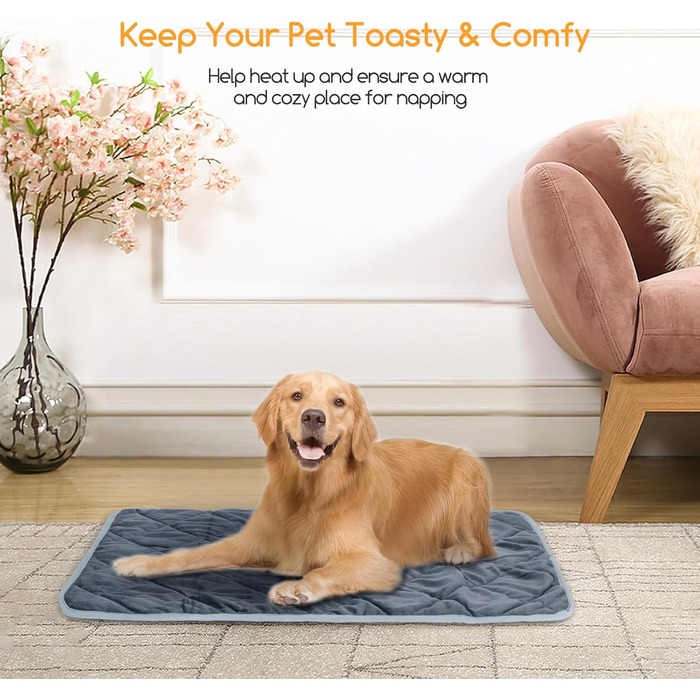 Самогріюча ковдра для котів та собак Nobleza, L 70x48 см, тепла, миюча, антиковзаюча