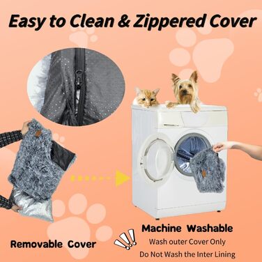 Самогріюча килимок для котів та собак Little Bean, 60x45x6 см, S, не потребує електромережі, теплий зимовий килимок для тварин, антиковзаюча поверхня