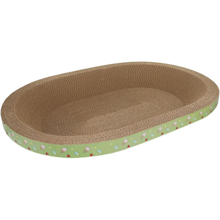 Котячий когтеточка з картону Perfk овальної форми, ігрова зона для котів, 57 см