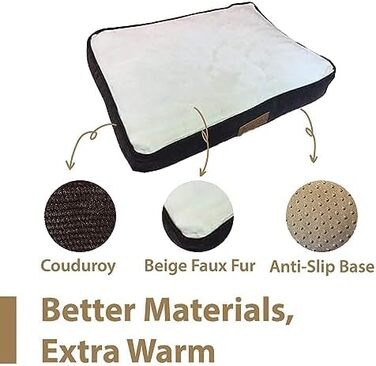 Клітка для собак Ellie-Bo, 71 x 48 см, лежанка, коричнева кордурна стінка та рожеве штучне хутро